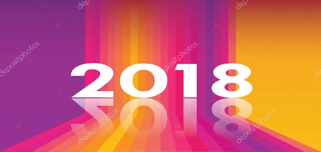Abstract web banner multicolored, with followers icons, social media buttons, heart icon, follower logo. Dynamic perspective shapes sunset color gradient background. Modern design Vector illustration 2018. Calendar cover, brochure, flyer, design