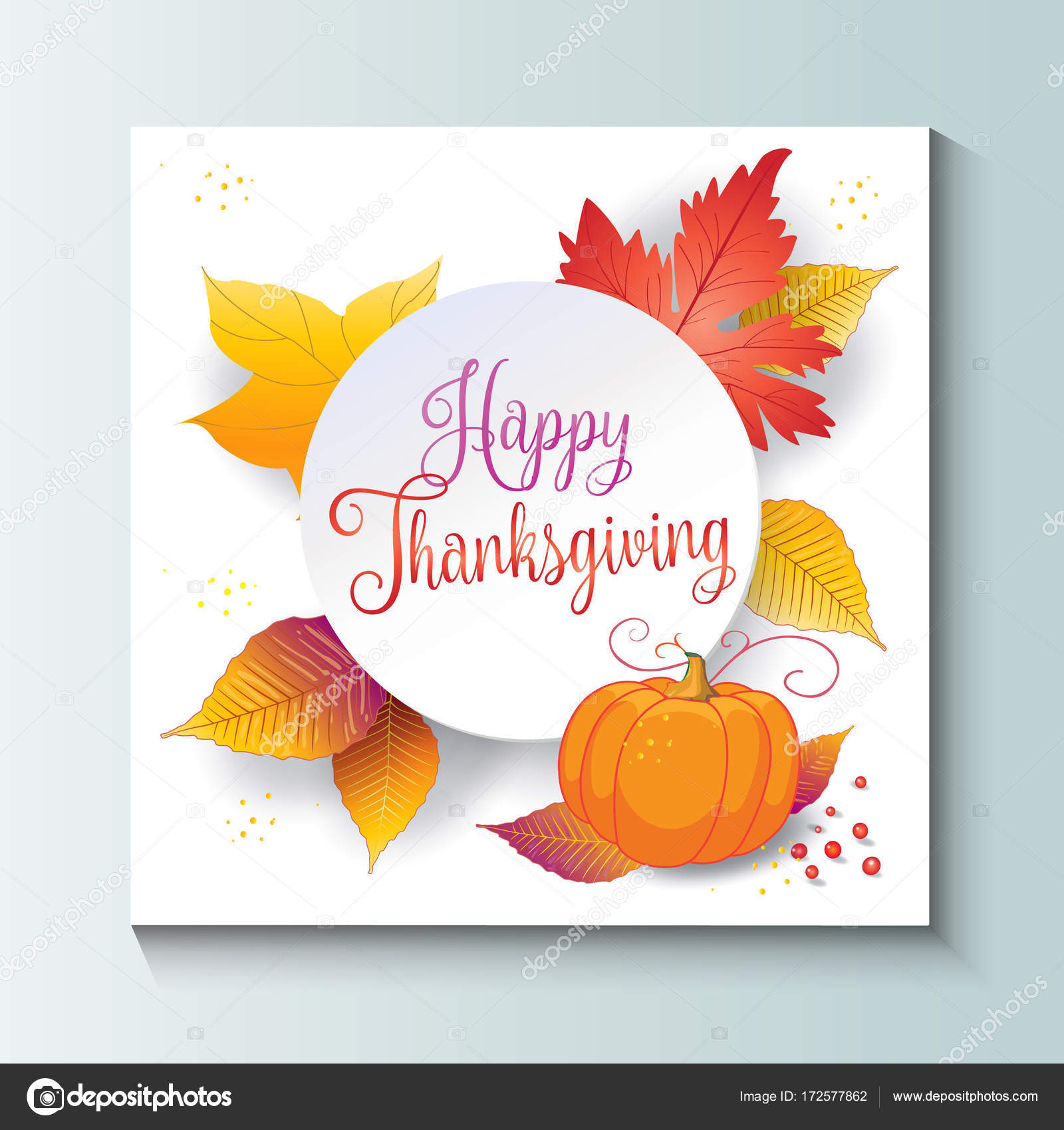 Happy Thanksgiving Holiday Wallpaper Fall Sales Season Thanksgiving Holiday Decoration Maple Leaves Lettering Water Drops On