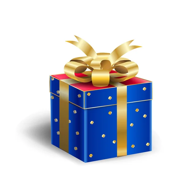 Coffret cadeau pour Noël et Nouvel An Vacances d'hiver, célébrer, belle boîte cadeau avec ruban de satin isolé sur fond blanc, cadeau, cadeau boîte cadeau vectoriel illustration décorative festive. Boxe jour vente papier peint — Image vectorielle