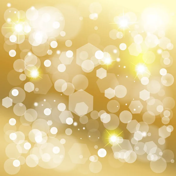 Abstrato bokeh luzes fundo de ouro para o aniversário, Dia do casamento, Natal de férias de inverno, Dia dos Namorados, Dia das Mães, Black Friday, Vendas de boxe, cartão de saudação. Vetor luzes desfocadas festivas, brilhos borrados, glitter confetti, fundo brilho . —  Vetores de Stock
