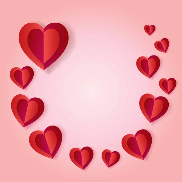 Feliz Día San Valentín Amor Romance Tarjeta Felicitación Con Marcos — Vector de stock