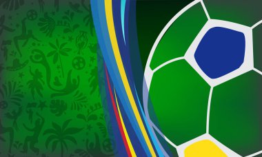 CONMEBOL Copa Amrica Arjantin 2024 Kolombiya Yaz Olimpiyatları Brezilya Futbol Şampiyonası arka planı Brezilya 'nın soyut mavi desenli geleneksel unsurları. Çocuk Kampı, Spor, Şampiyonluk, Paulo futbol tabelası konsept tasarımı Brezilya