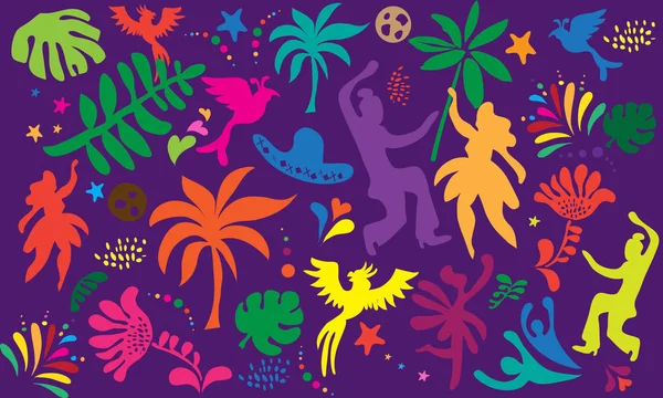 2024 Río Carnaval Festival Internacional Bandera Brasil Color Música Samba — Vector de stock