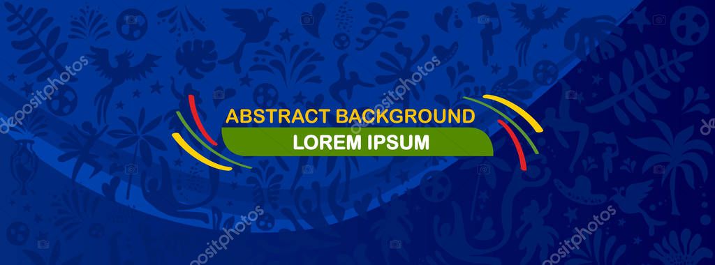 CONMEBOL Copa Amrica Argentina 2024 Colombia Brazilian Summer game soccer Competition background World of Brasil abstract blue pattern ethnic traditional elements. Kids Camp, Sports, Championship, So Paulo football sign concept design layout brazil