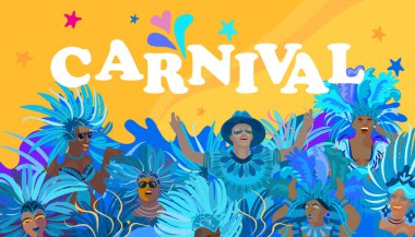 2025 Abstract Rio Brezilya Karnavalı dans festivali gecesi Samba dansçıları Sambadrome, New Orleans, Mardi Gras, Notting Hill London, Venezia kostümlü havai fişek maskeli egzotik tropikal palmiye İspanyol San Fermin Festivali 'nden ayrılıyor
