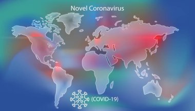 Banner Karantinası. Coronavirus salgını ve koronavirüs salgını, grip salgını geçmişi, salgın hastalık salgını gibi grip vakaları, dünya haritası, Avrupa, Asya, hastalık hücreleri ikonu olan poster konsepti, 2022 duvar kağıdı poster ağı