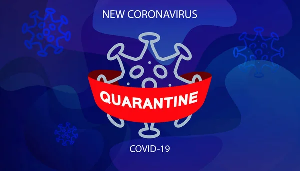 Kwarantanna Epidemia Koronawirusów Tło Grypy Koronawirusów Jako Niebezpieczne Przypadki Szczepu — Wektor stockowy