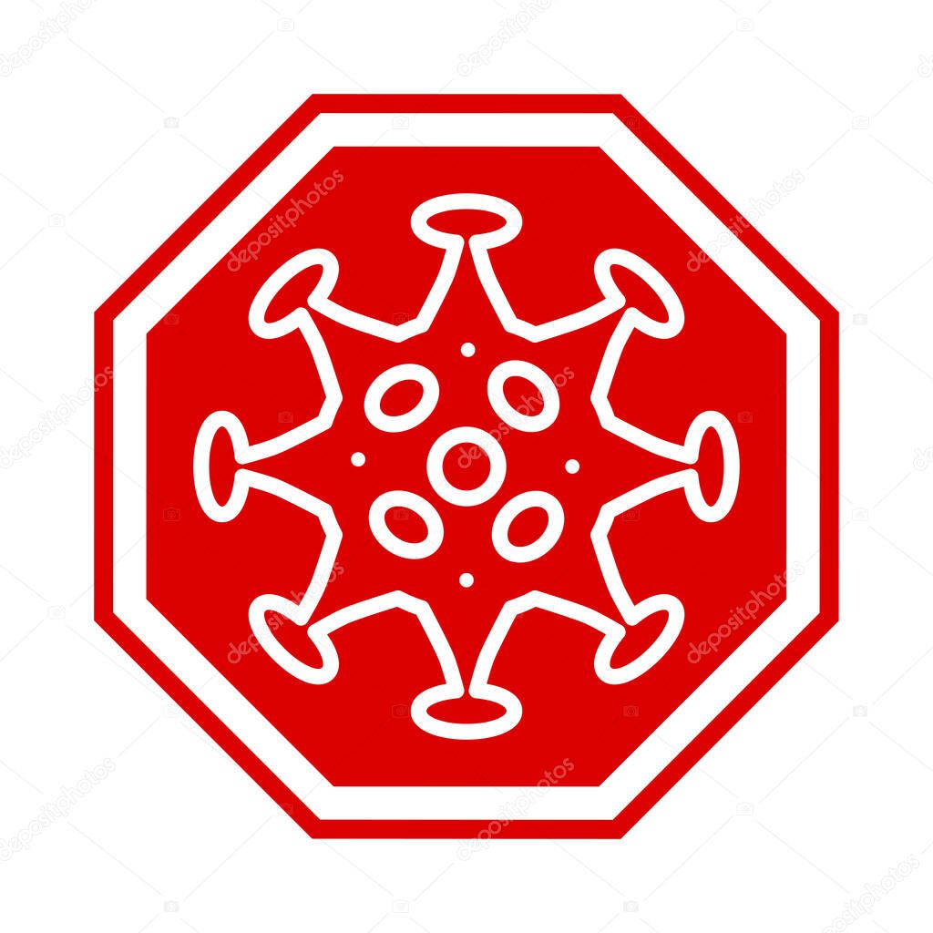 Quarantine Banner. Coronavirus outbreak and coronaviruses influenza background as dangerous flu strain cases as a pandemic medical health risk - world map, europe, asia, poster concept with disease cells icon abstract vector