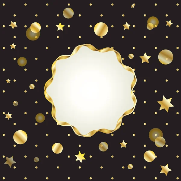 Bela Decoração Ouro Molduras Douradas Borda Ornamentos Cartão Fundo Padrão —  Vetores de Stock