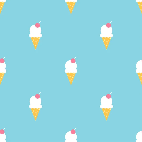 Цветное мороженое Лето бесшовный узор. Векторный дизайн — стоковый вектор