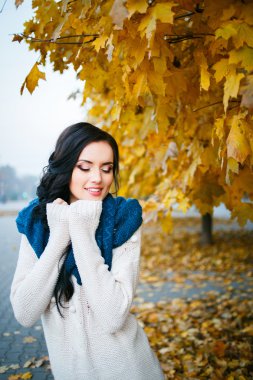 Sonbahar Park sevimli esmer