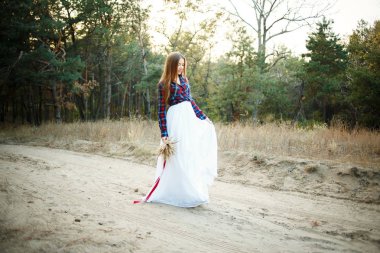 Amerikan tarzı sevimli gelin