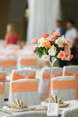 Düğün dekorasyon şeftali renkli