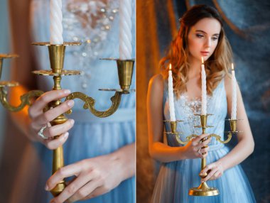 Gelin elbise bir mum