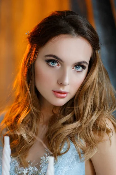 Güzel Sanatlar portre bir vintage bir kız giydir