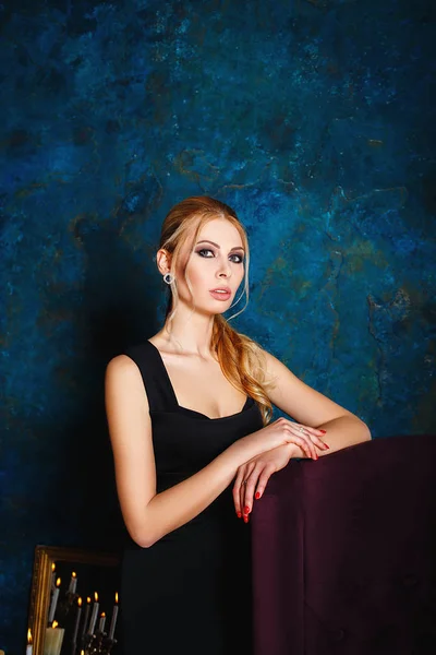 Studio siyah uzun elbise modeli