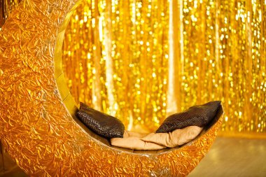 Altın christmas dekor stüdyo