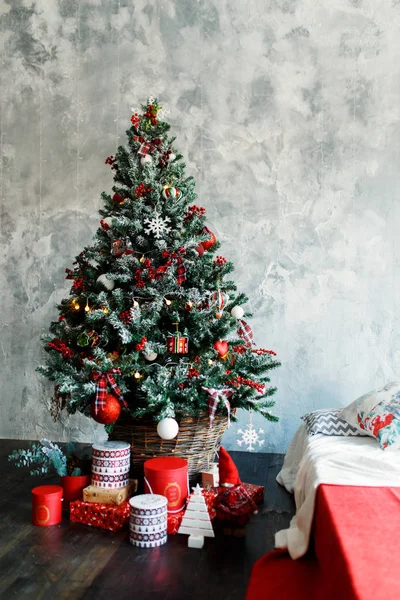 Noel tarzında dekore edilmiş iç odası — Stok fotoğraf