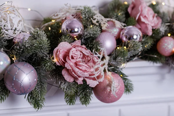 Detalhes e objetos de Natal de um interior de Natal — Fotografia de Stock