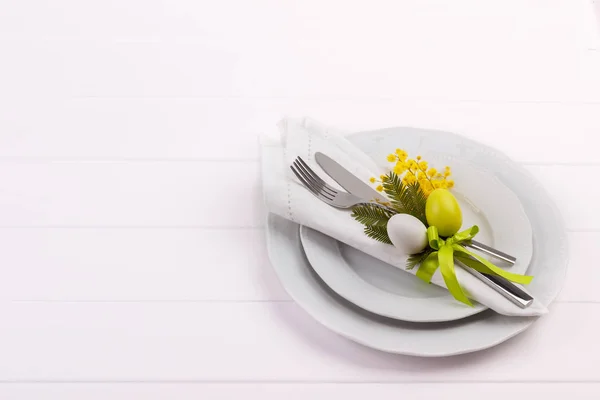 Velikonoční Večeře prostírání — Stock fotografie