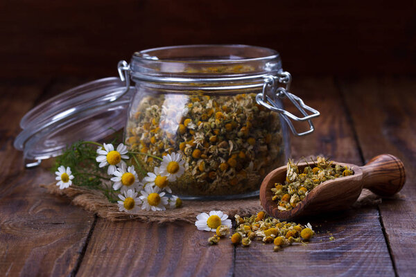 Portion of dried Chamomile