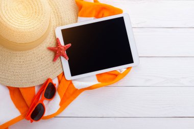 plaj aksesuarları arka plan