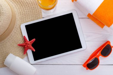 plaj aksesuarları arka plan