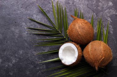 Siyah üzerine Hindistan cevizi