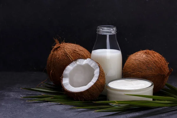 Kokos melk en boter — Stockfoto