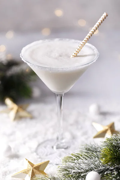 Cocktail leitoso de inverno — Fotografia de Stock