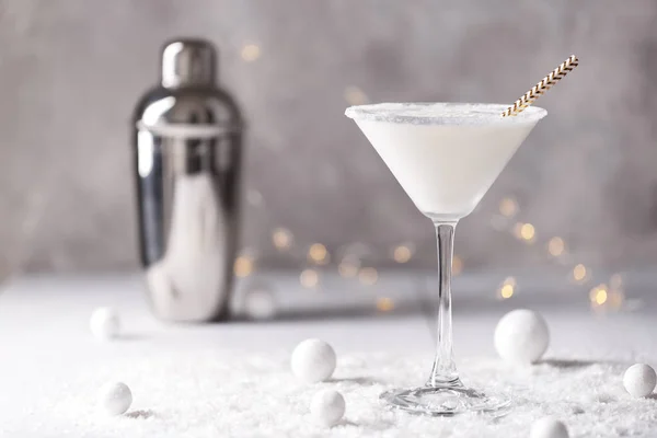 Cocktail leitoso de inverno — Fotografia de Stock