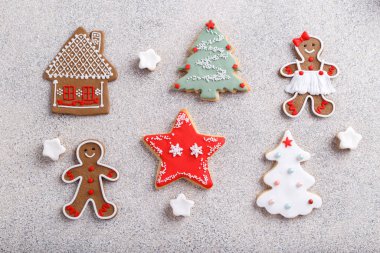 Süslü zencefilli kurabiye.