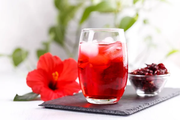 Refreshing hibiscus iced ted — 스톡 사진