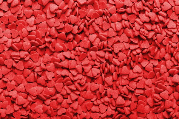 Bonbons sucrés rouges en forme de coeur — Photo