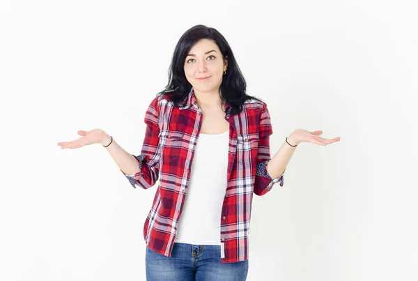 Kız kırmızı Kareli gömlekli yaygın olarak disb ellerinde yayılır