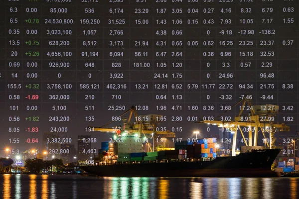 Puerto Envío Importación Carga Contenedores Exportación Carga Por Grúa Índice — Foto de Stock