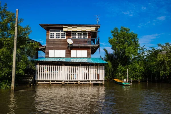 Khla Village Thai Traditional Waterfront Village Countryside Bangkok Thailand — Stock Photo, Image