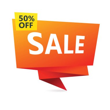 Yüzde 50 teklif işaretiyle indirim.