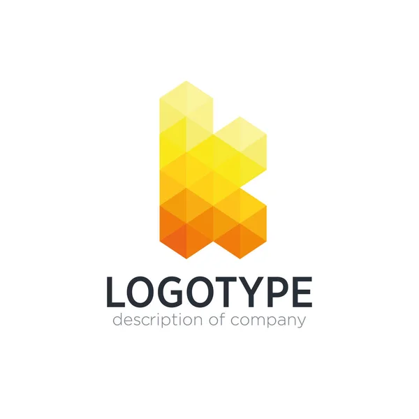 Abstrakte Trend Polygon Buchstabe k Logo Design-Vorlage. — Stockvektor