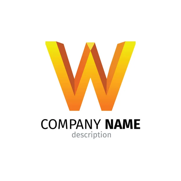 Buchstabe W Logo Symbol Design-Vorlage Elemente lizenzfreie Stockvektoren