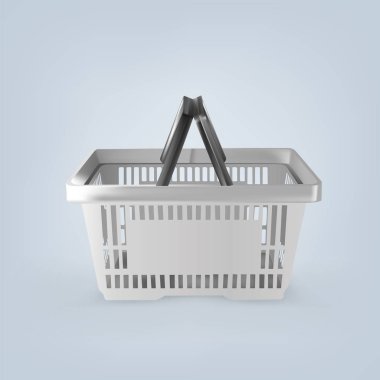Alışveriş sepeti boş plastik gerçekçi görüntü
