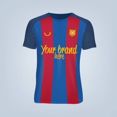 Futbol t-shirt şablon vektör çizim