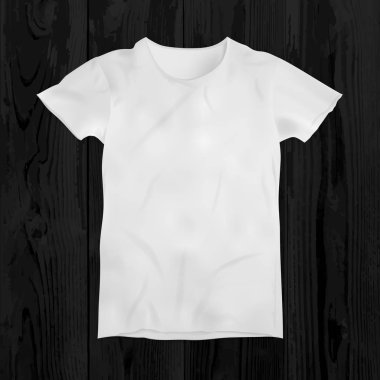 Boş t-shirt şablonunun vektör çizimi
