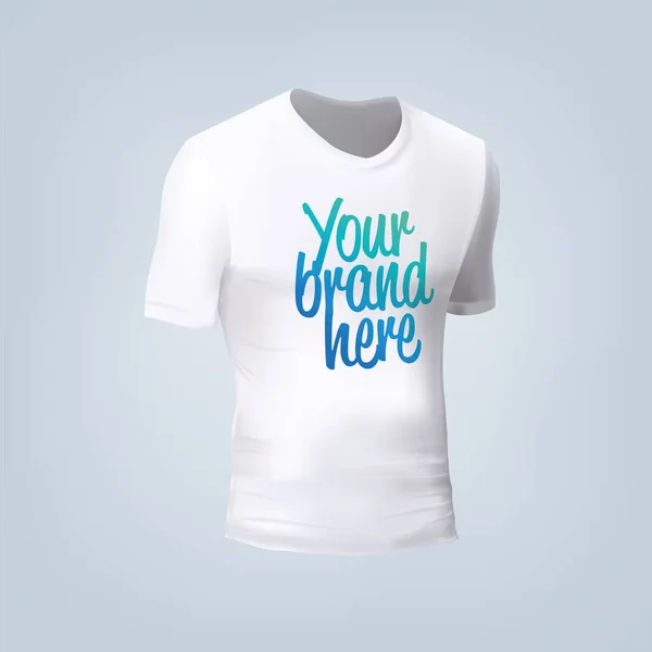 Ilustración vectorial de plantilla de camiseta en blanco — Vector de stock