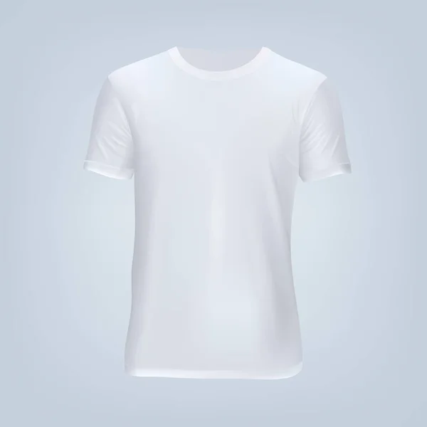 Ilustración vectorial de plantilla de camiseta en blanco — Vector de stock