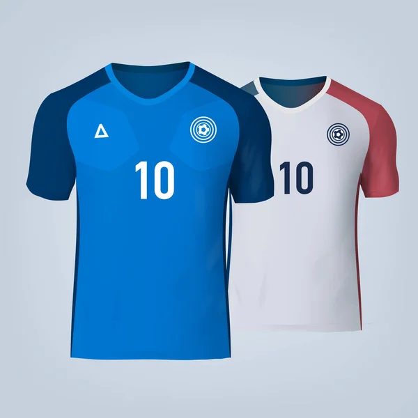 Vektor-Abbildung der Fußball-T-Shirt-Vorlage — Stockvektor