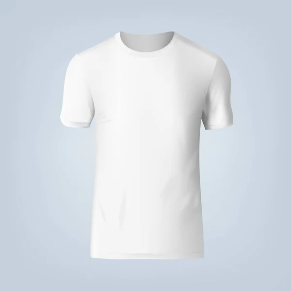Ilustración vectorial de plantilla de camiseta en blanco — Vector de stock