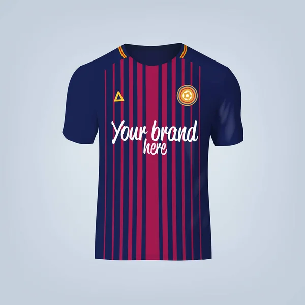 Ilustración vectorial de plantilla camiseta de fútbol — Vector de stock