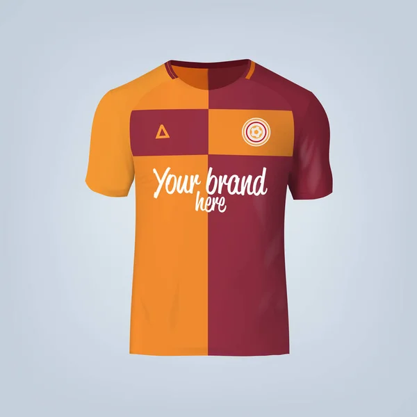 Ilustración vectorial de plantilla camiseta de fútbol — Vector de stock