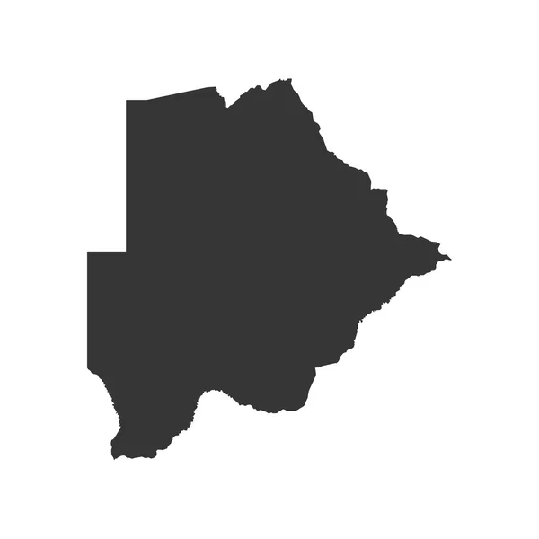 Republiken Botswana karta siluett illustration — Stock vektor
